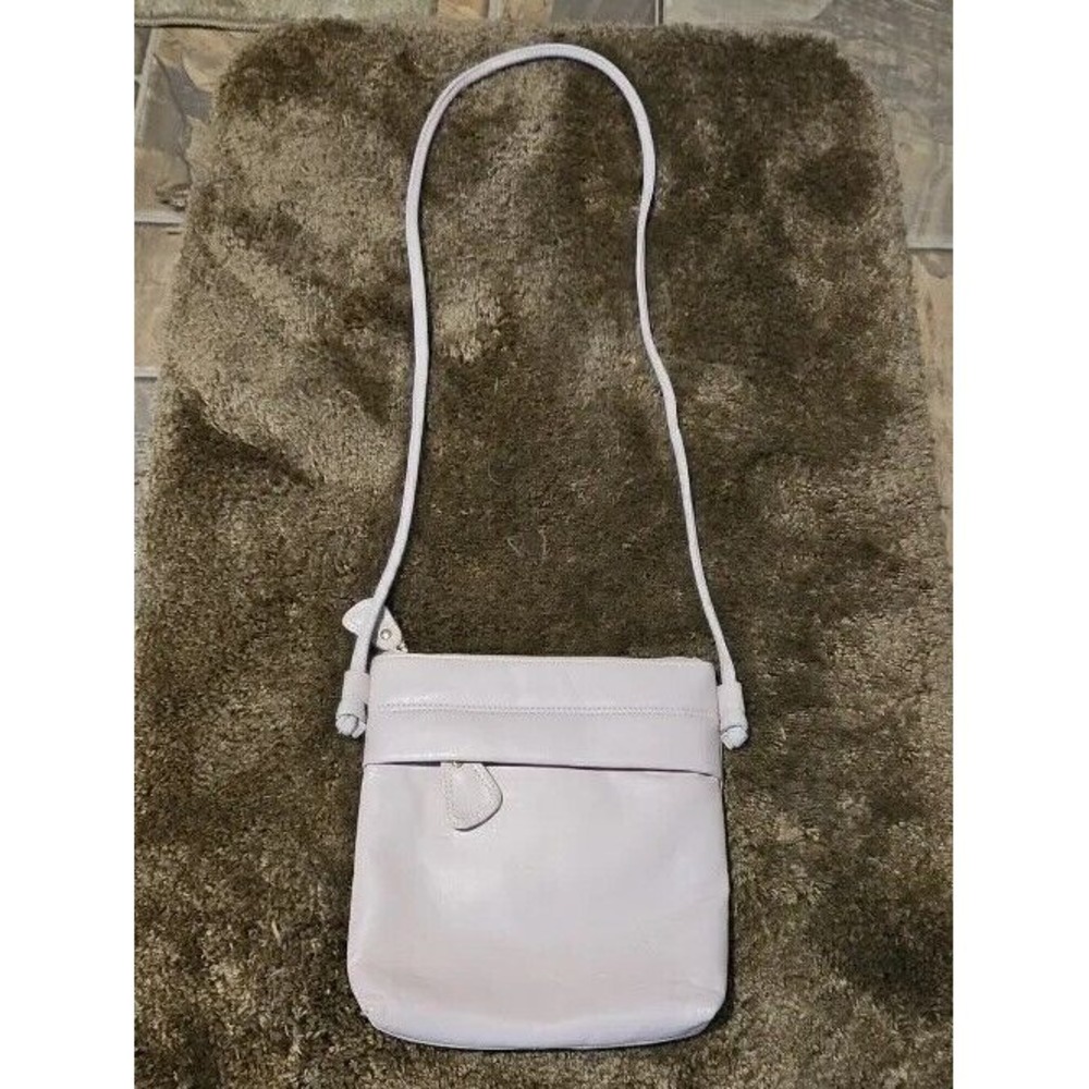Vtg Bechamel  Purse Pastel Light Pink Soft Real  Leather Crossbody 8x8 summer